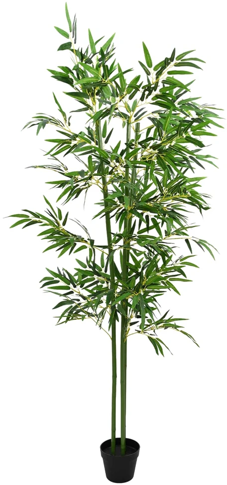 Dirbtinis bambuko medis 2 vnt. Žalia 60 x 18 x 190 cm