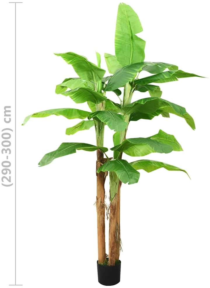 Dirbtinis bananmedis su vazonu, 140cm, žalias
