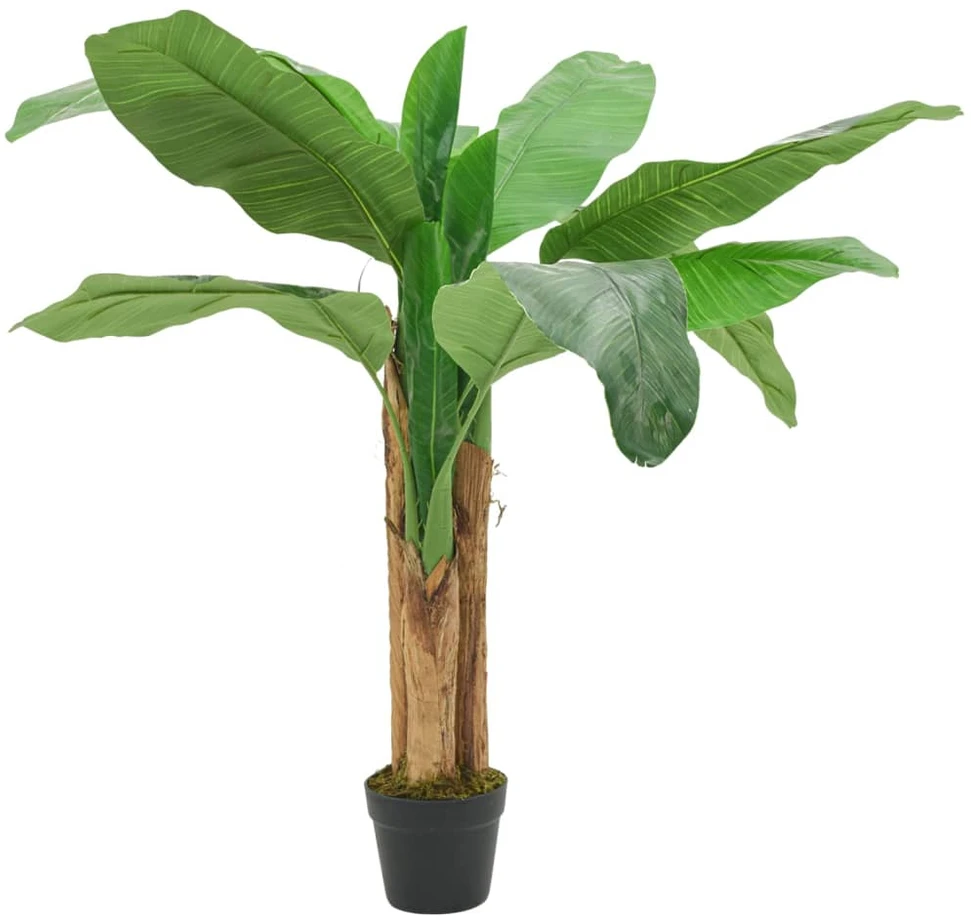 Dirbtinis bananmedis, žalios spalvos, 120cm, 9 lapai