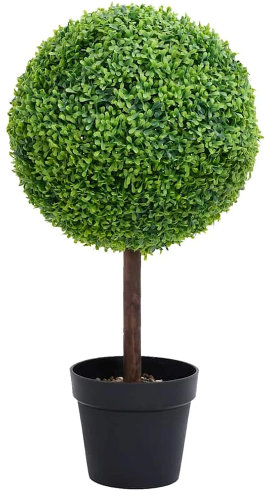 Dirbtinis buksmedis vazone, žalias, 71cm, rutulio formos