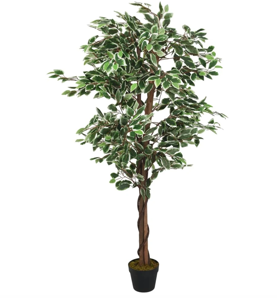 Dirbtinis fikusas, žalios spalvos, 120 cm, 630 lapai