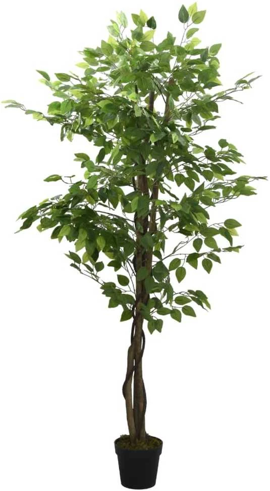 Dirbtinis fikusas, žalios spalvos, 120 cm, 630 lapai