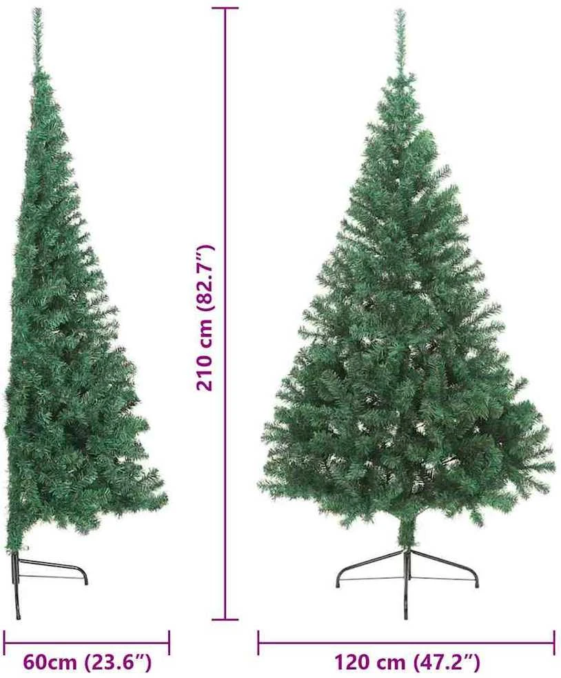 Dirbtinis prieššventinis eglutė su šviesomis Žalia 210 cm PVC