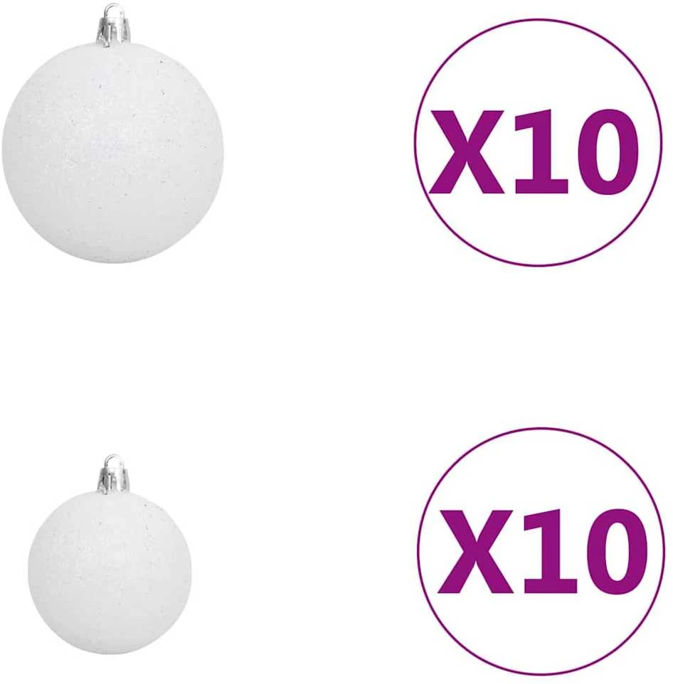 Dirbtinis prieššventinis eglutė su šviesomis Žalia 180 cm PVC