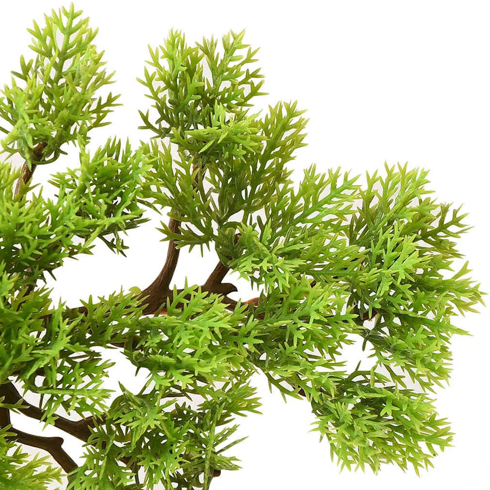 Dirbtinis kiparisinis bonsai medelis su vazonu, 60cm, žalias