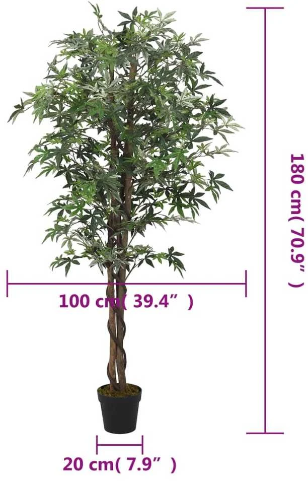 Dirbtinis klevas, žalios spalvos, 180 cm, 672 lapai
