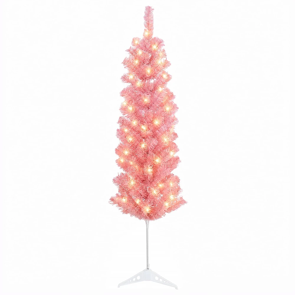 Dirbtinis lieknas Kalėdų medis 150 cm 150 LED Šilta balta