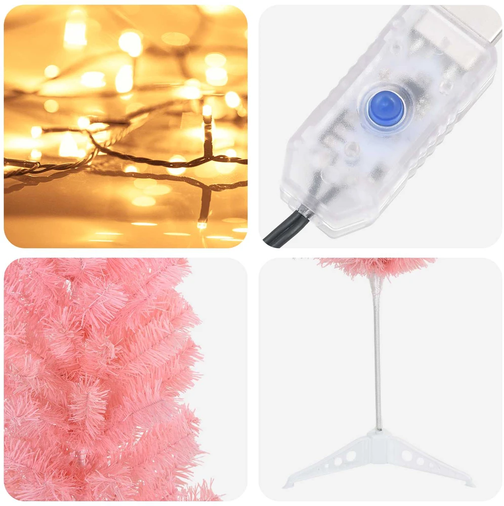 Dirbtinis lieknas Kalėdų medis 150 cm 150 LED Šilta balta