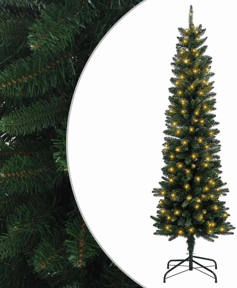 Dirbtinis lieknas Kalėdų medis 150 cm 150 LED Šilta balta