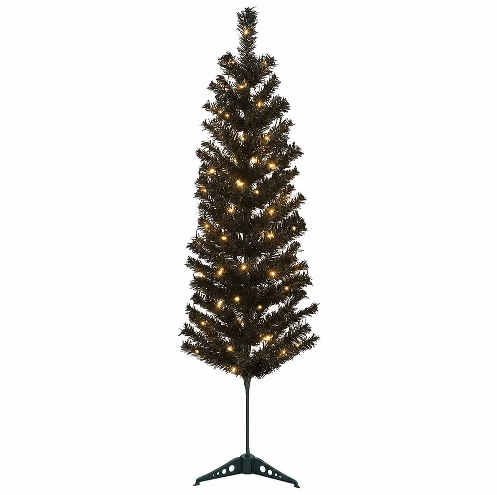 Dirbtinis lieknas Kalėdų medis 150 cm 150 LED Šilta balta