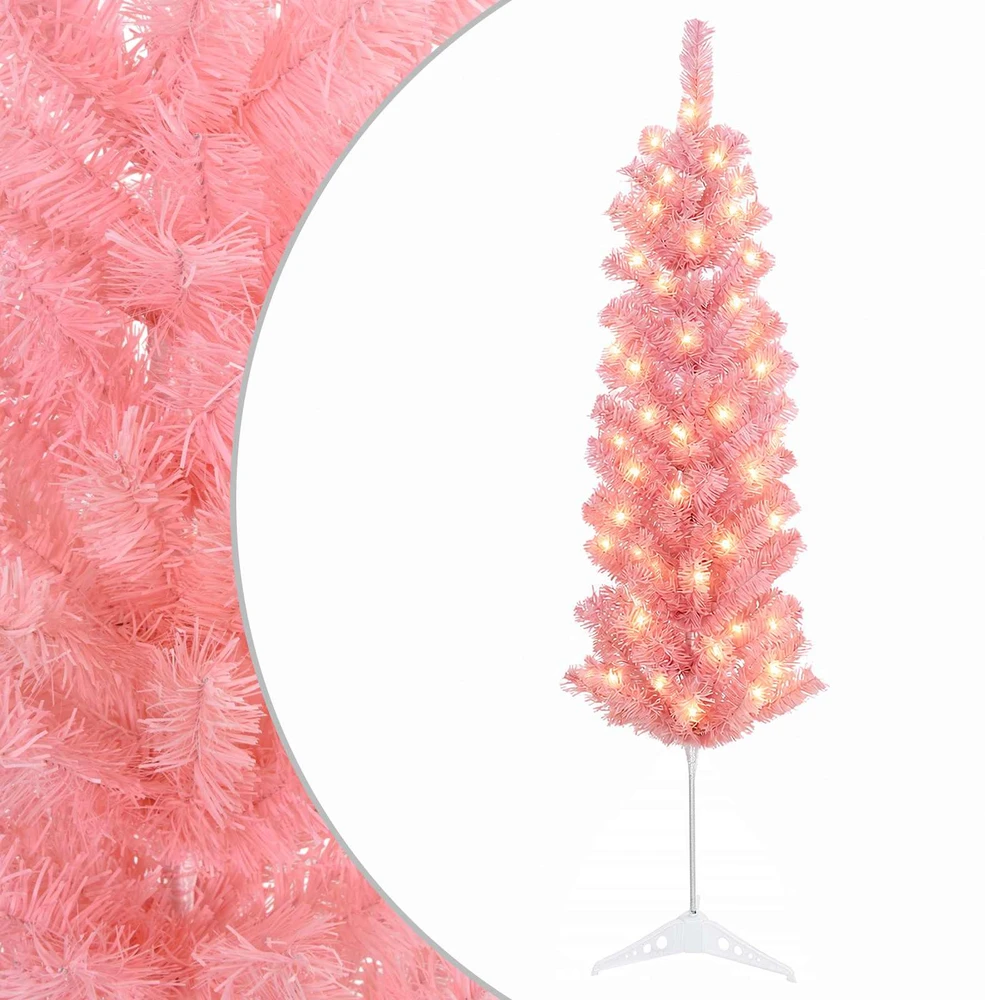 Dirbtinis lieknas Kalėdų medis 150 cm 150 LED Šilta balta