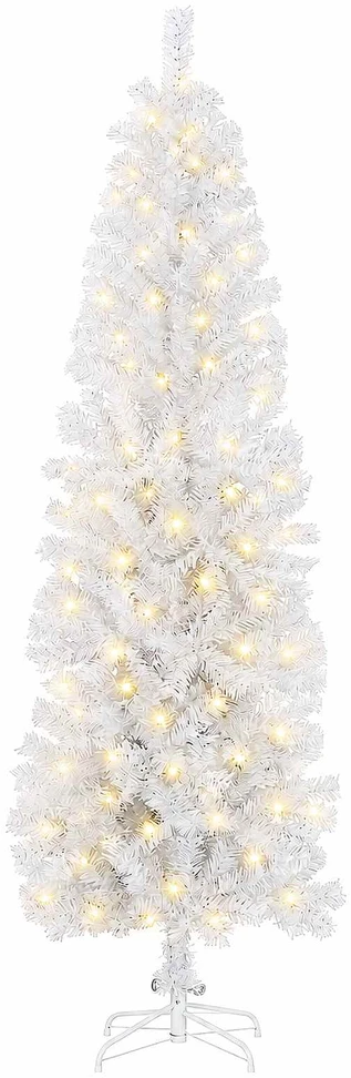 Dirbtinis lieknas Kalėdų medis 180 cm 300 LED Šilta balta