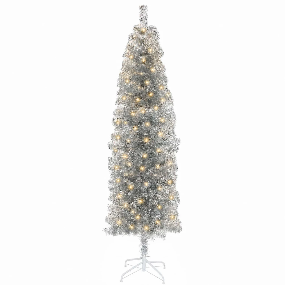 Dirbtinis lieknas Kalėdų medis 180 cm 300 LED Šilta balta