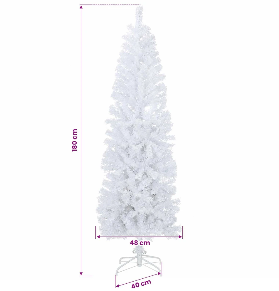 Dirbtinis lieknas Kalėdų medis 180 cm 300 LED Šilta balta