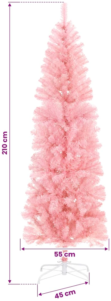 Dirbtinis lieknas Kalėdų medis 210 cm 300 LED Šilta balta
