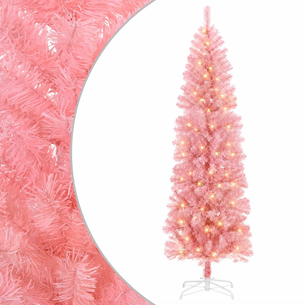 Dirbtinis lieknas Kalėdų medis 210 cm 300 LED Šilta balta