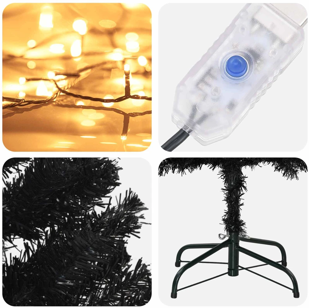 Dirbtinis lieknas Kalėdų medis 210 cm 300 LED Šilta balta