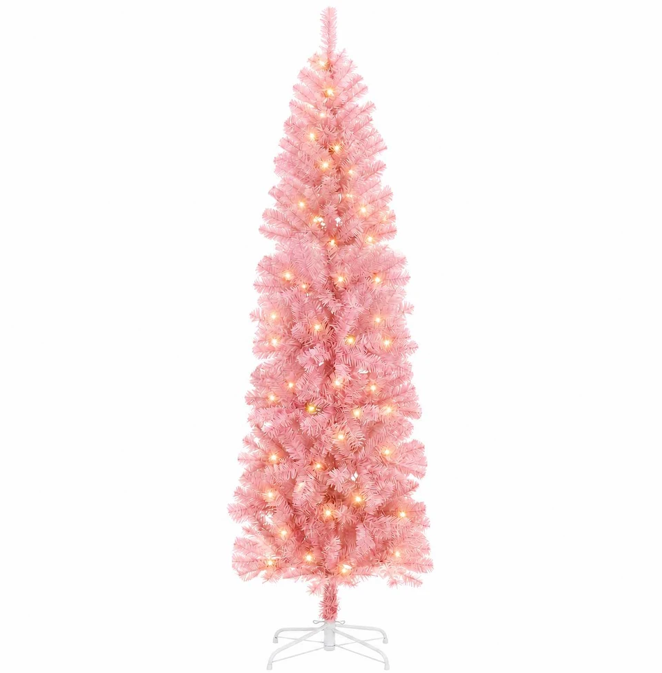 Dirbtinis lieknas Kalėdų medis 210 cm 300 LED Šilta balta