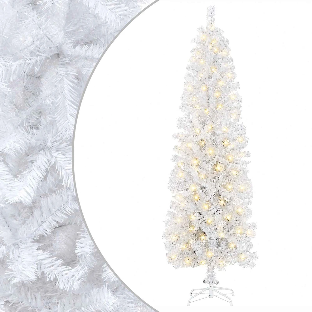 Dirbtinis lieknas Kalėdų medis 240 cm 300 LED Šilta balta