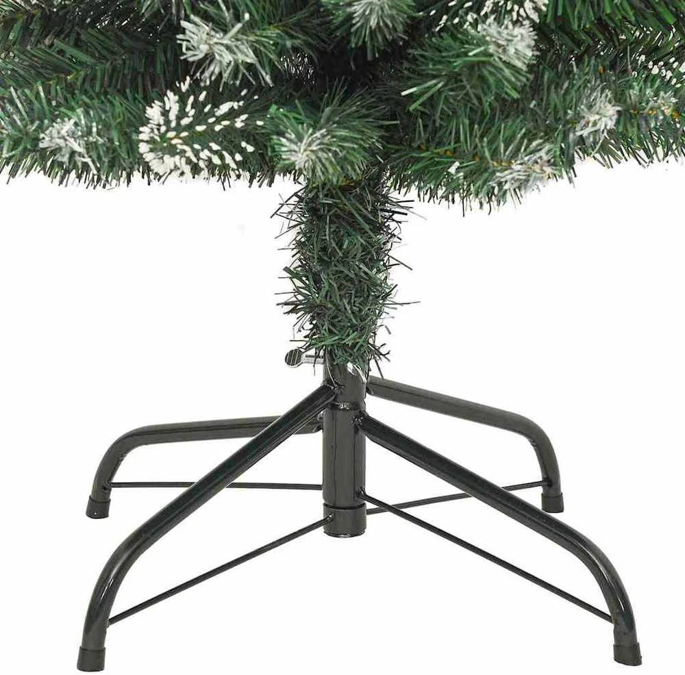 Dirbtinis lieknas Kalėdų medis Žalia ir balta 240 cm