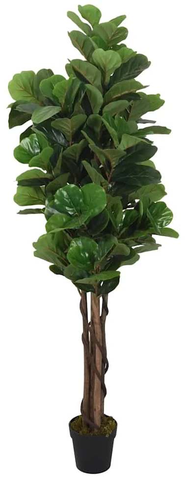 Dirbtinis lyralapis fikusas, žalios spalvos, 120cm, 134 lapai