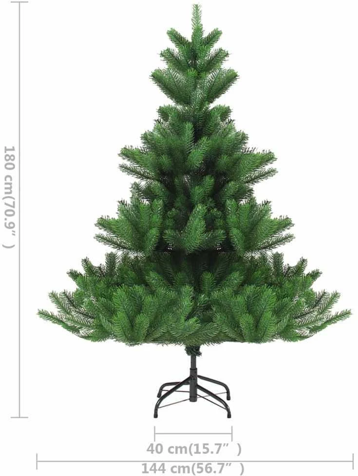 Dirbtinis normandiškas kėnis su LED/žaisliukais, žalias, 180cm