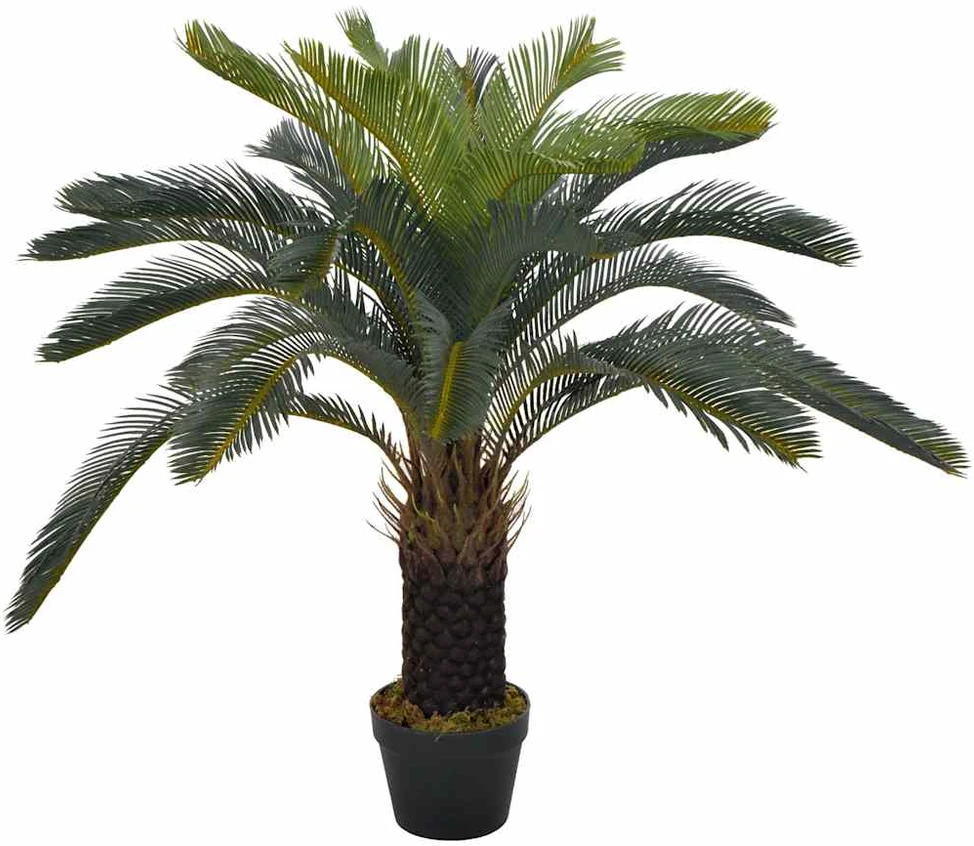 Dirbtinis paprastasis cikas su vazonu, žalias, 90 cm