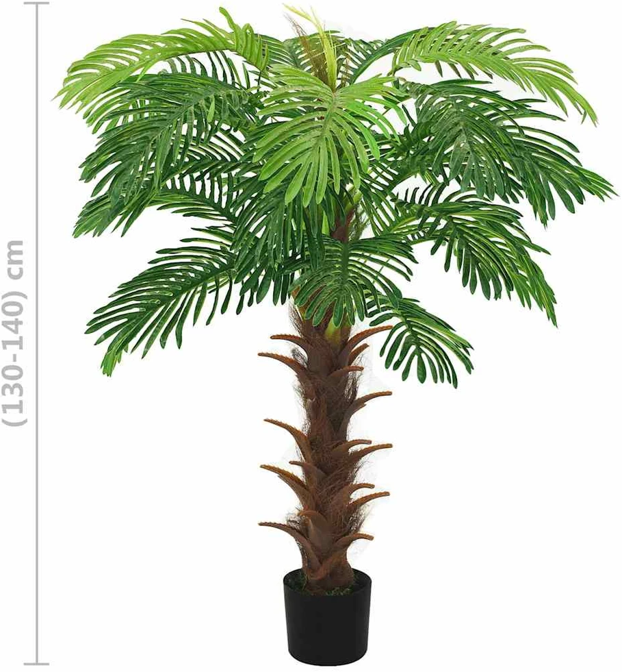 Dirbtinis paprastasis cikas su vazonu, žalias, 140 cm