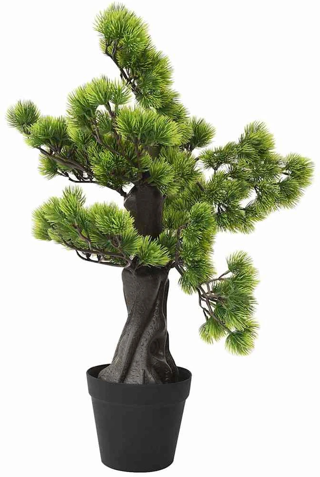 Dirbtinis pinus bonsai medelis su vazonu, 60cm, žalios spalvos
