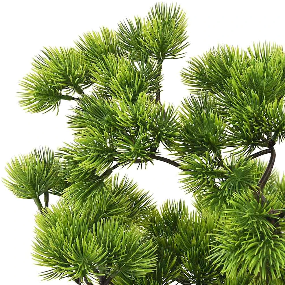 Dirbtinis pinus bonsai medelis su vazonu, 60cm, žalios spalvos
