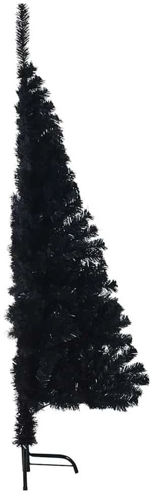 Dirbtinis prieššventinis eglutė su šviesomis Juoda 120 cm PVC