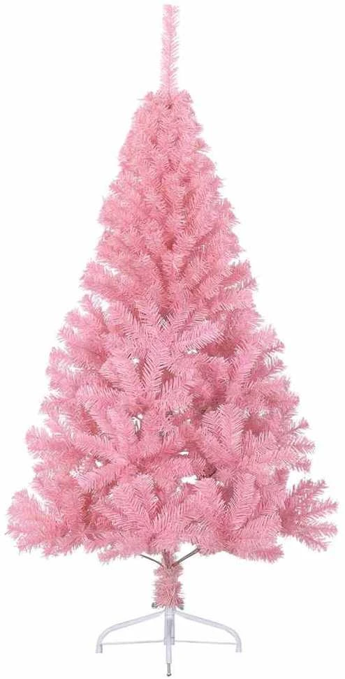 Dirbtinis prieššventinis eglutė su šviesomis Rožinė 150 cm PVC