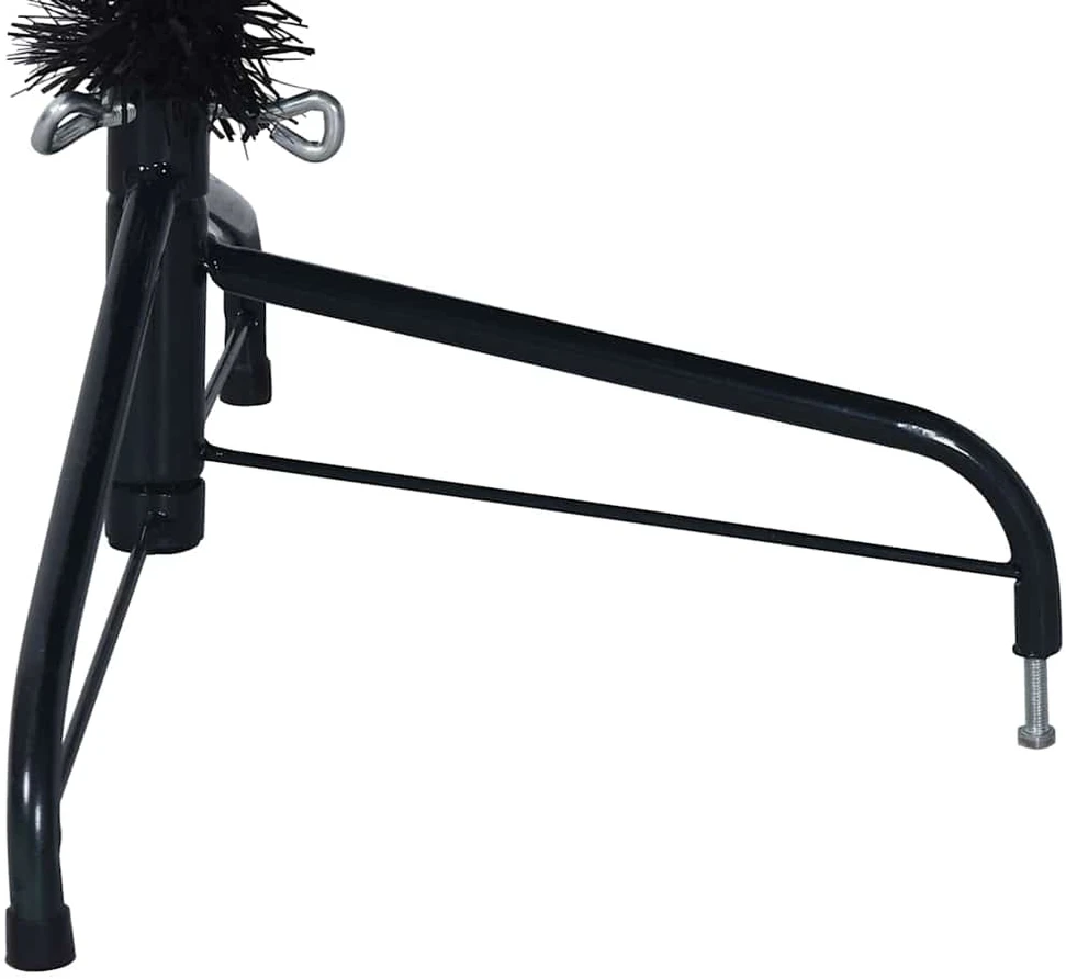 Dirbtinis prieššventinis eglutė su šviesomis Juoda 210 cm PVC