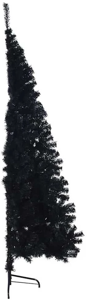 Dirbtinis prieššventinis eglutė su šviesomis Juoda 180 cm PVC