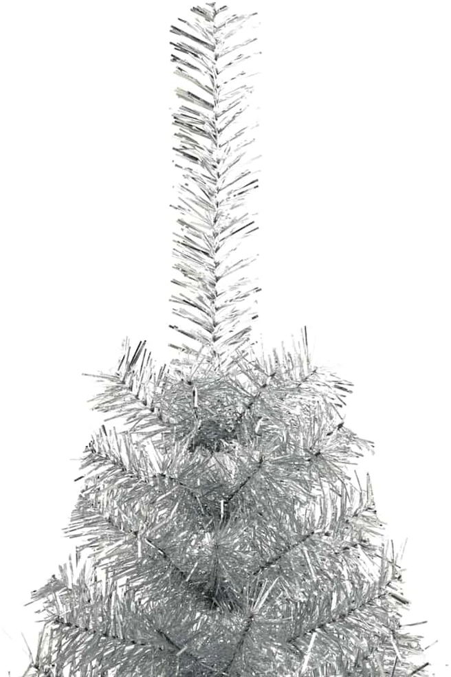 Dirbtinis prieššventinis eglutė su šviesomis Sidabro 150 cm PET