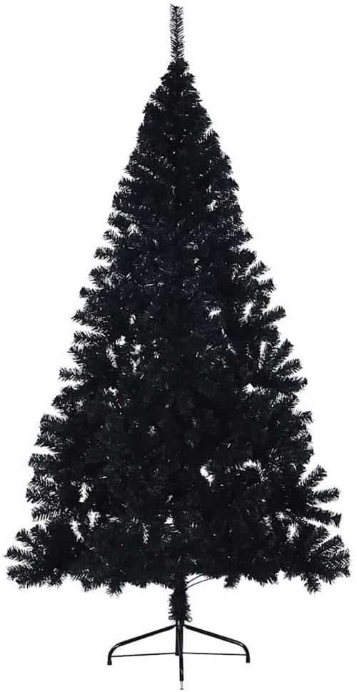 Dirbtinis prieššventinis eglutė su šviesomis Juoda 240 cm PVC