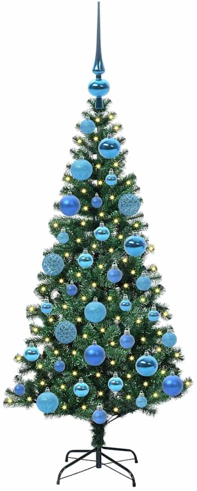 Dirbtinis prieššventinis eglutė su šviesomis Žalia 120 cm