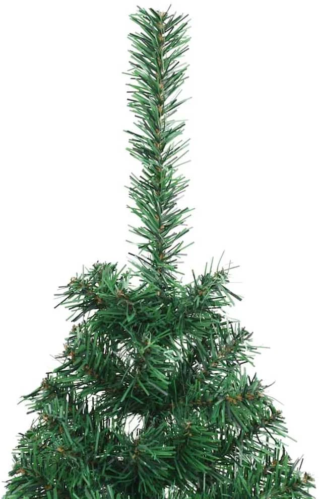 Dirbtinis prieššventinis eglutė su šviesomis Žalia 150 cm PVC