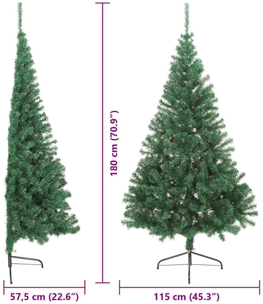 Dirbtinis prieššventinis eglutė su šviesomis Žalia 180 cm PVC