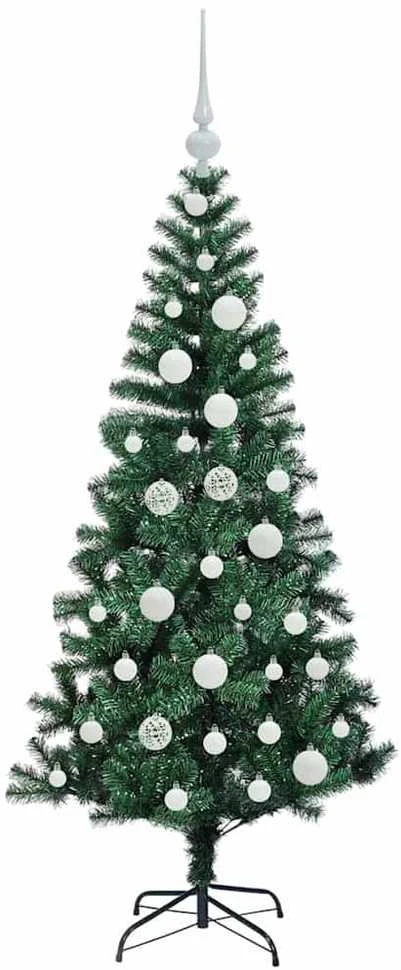 Dirbtinis prieššventinis eglutė su šviesomis Žalia 120 cm