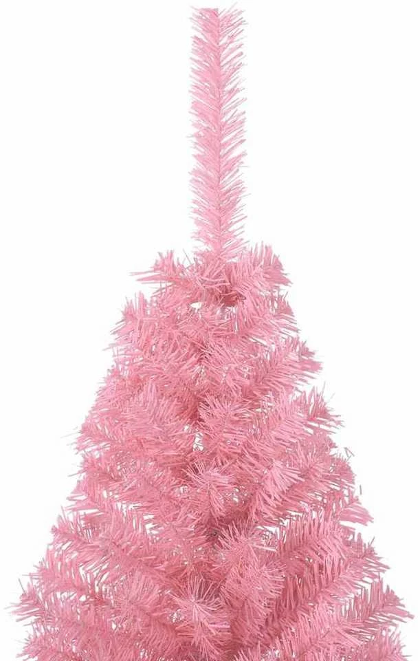 Dirbtinis prieššventinis eglutė su šviesomis Rožinė 120 cm PVC
