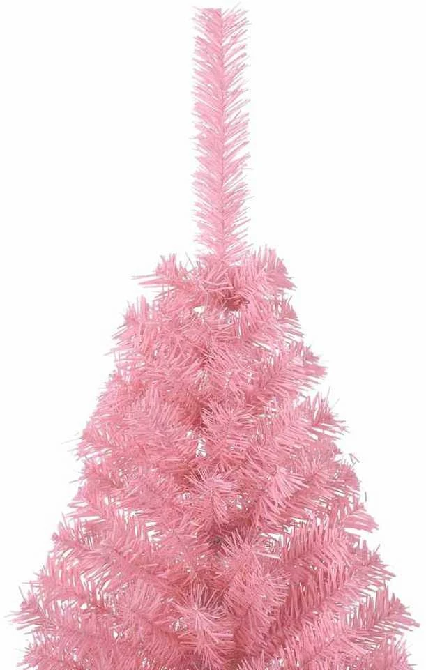 Dirbtinis prieššventinis eglutė su šviesomis Rožinė 120 cm PVC