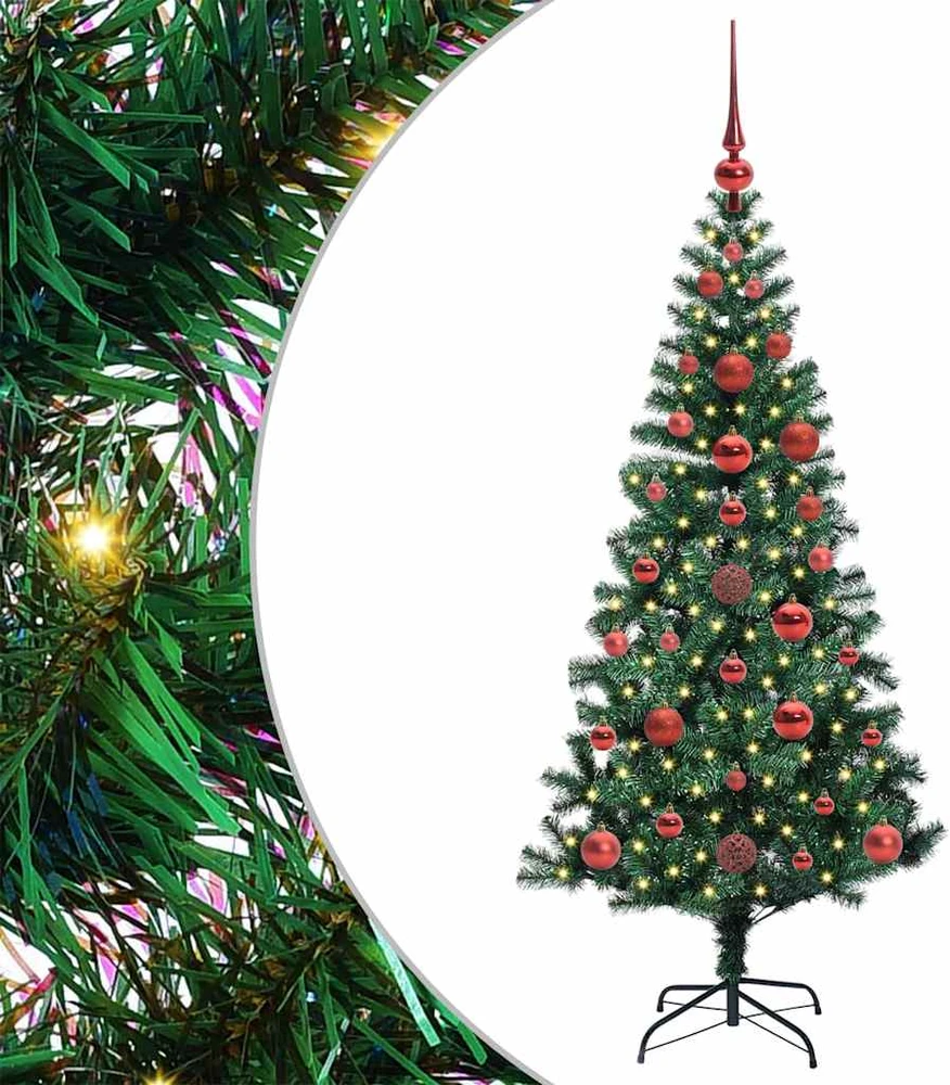 Dirbtinis prieššventinis eglutė su šviesomis Žalia 120 cm