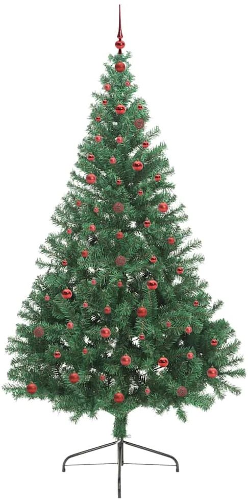 Dirbtinis prieššventinis eglutė su šviesomis Žalia 240 cm PVC