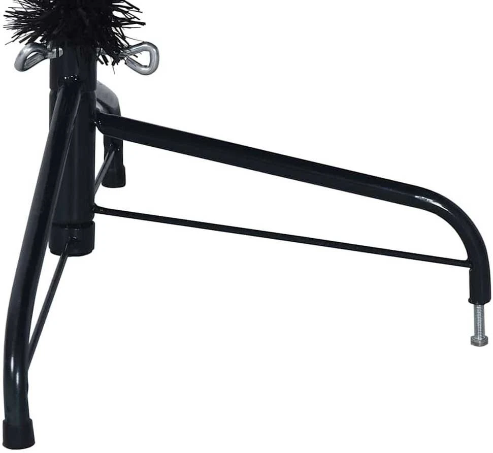 Dirbtinis prieššventinis eglutė su šviesomis Juoda 180 cm PVC