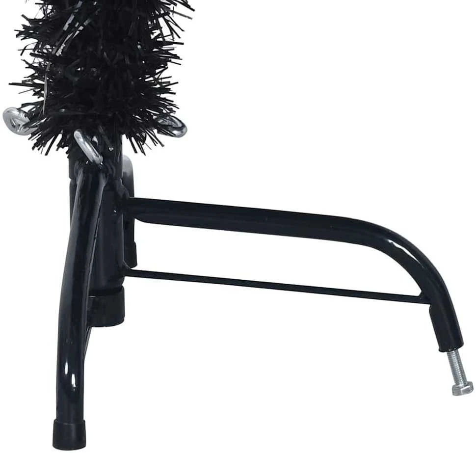 Dirbtinis prieššventinis eglutė su šviesomis Juoda 120 cm PVC
