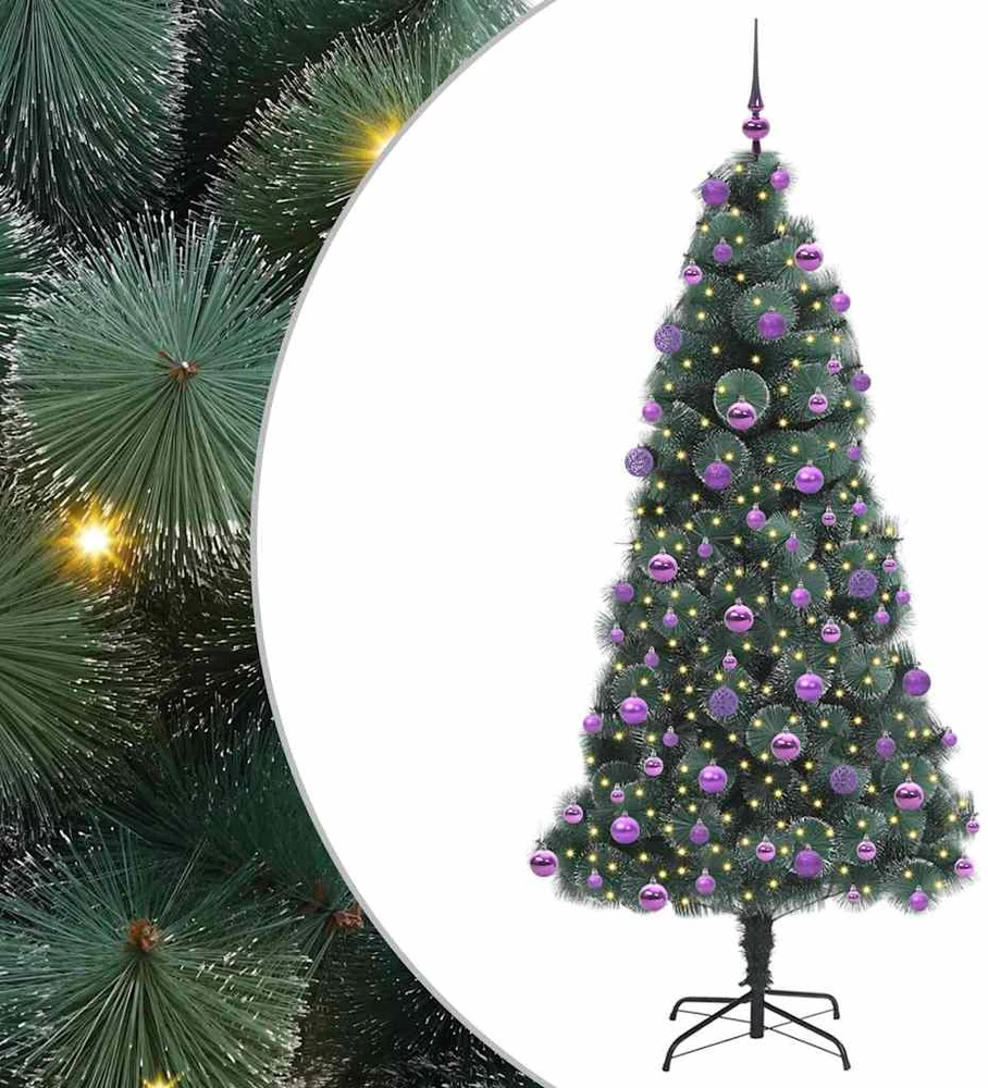 Dirbtinis prieššventinis Kalėdų medelis su kamuoliukų rinkiniu