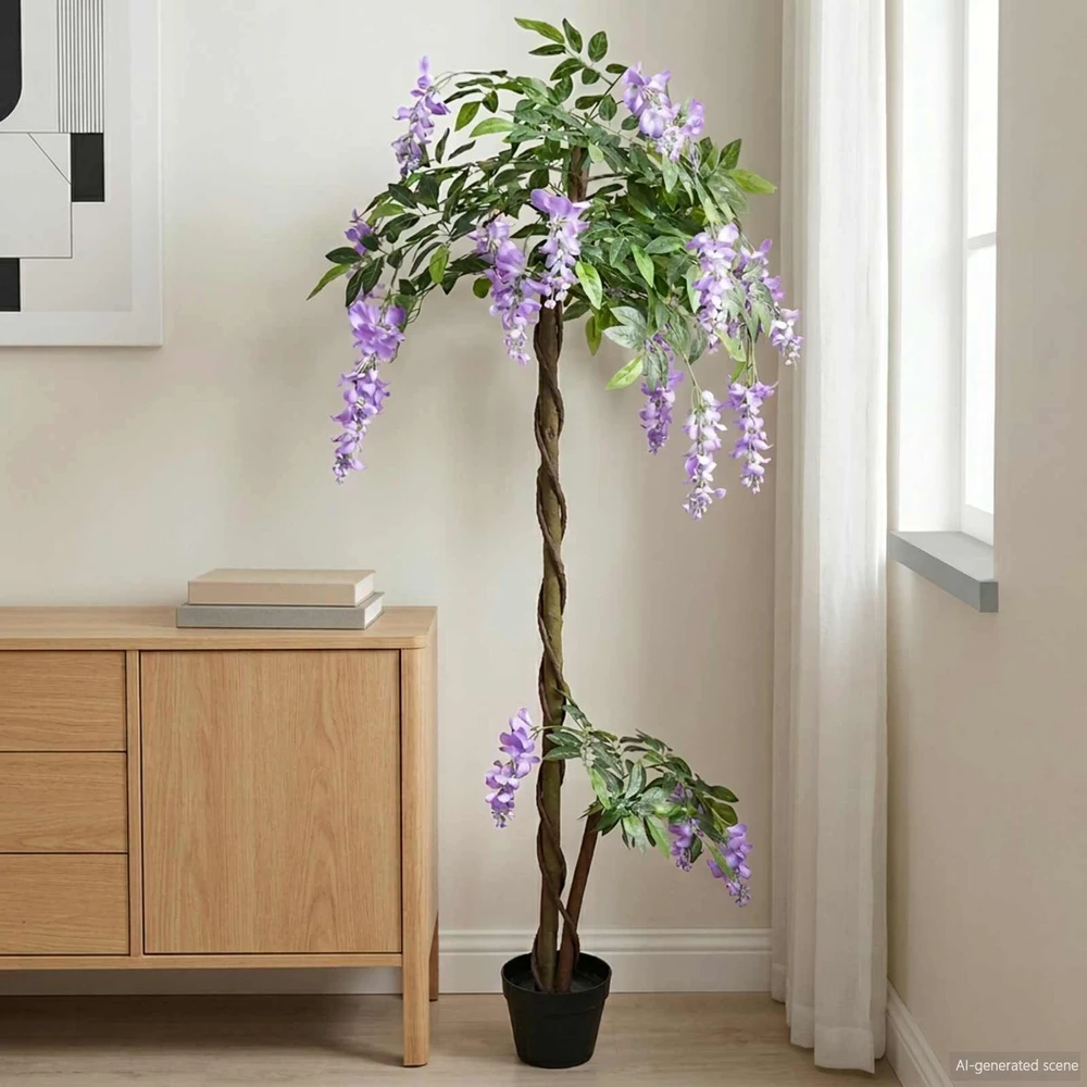 Dirbtinis Pupos Gėlių Medis Violetinė 80 x 18 x 160 cm
