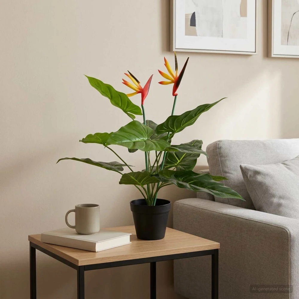 Dirbtinis Strelitzia Augalas Žalia 65 x 13 x 55 cm