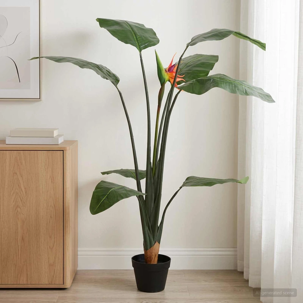 Dirbtinis Strelitzia Augalas Žalia 70 x 18 x 155 cm